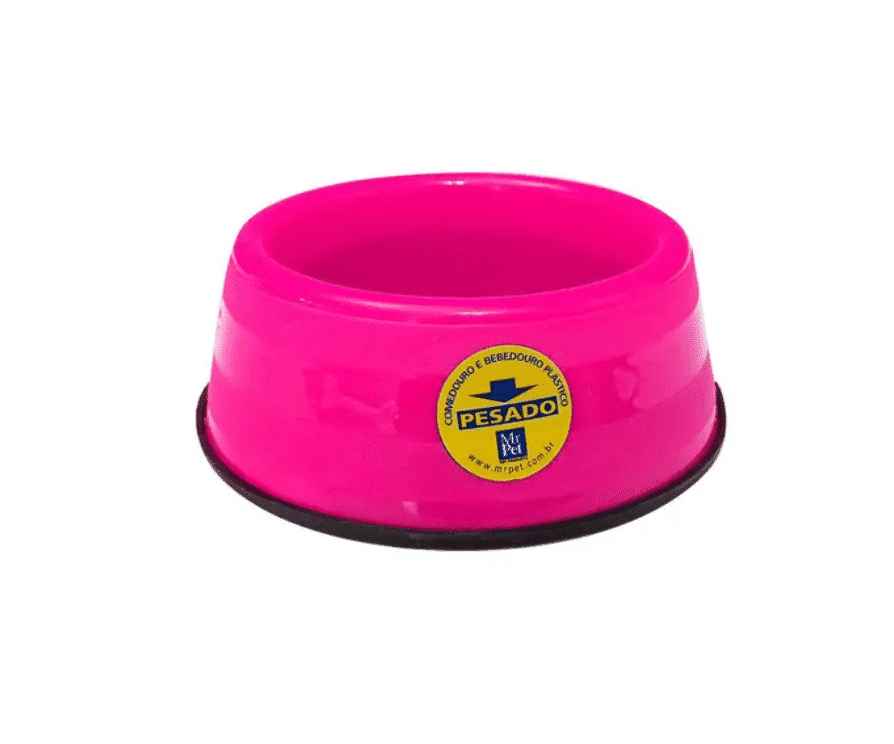 Comedouro/Bebedouro Pesado Rosa (300ml)