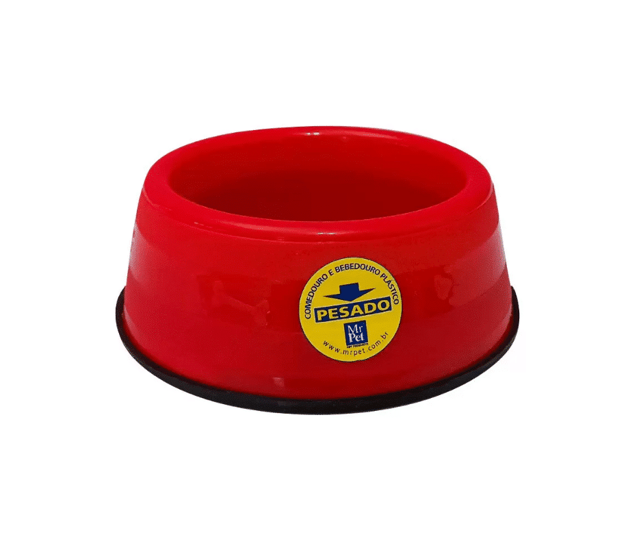 Comedouro/Bebedouro Pesado Vermelho (1500ml)