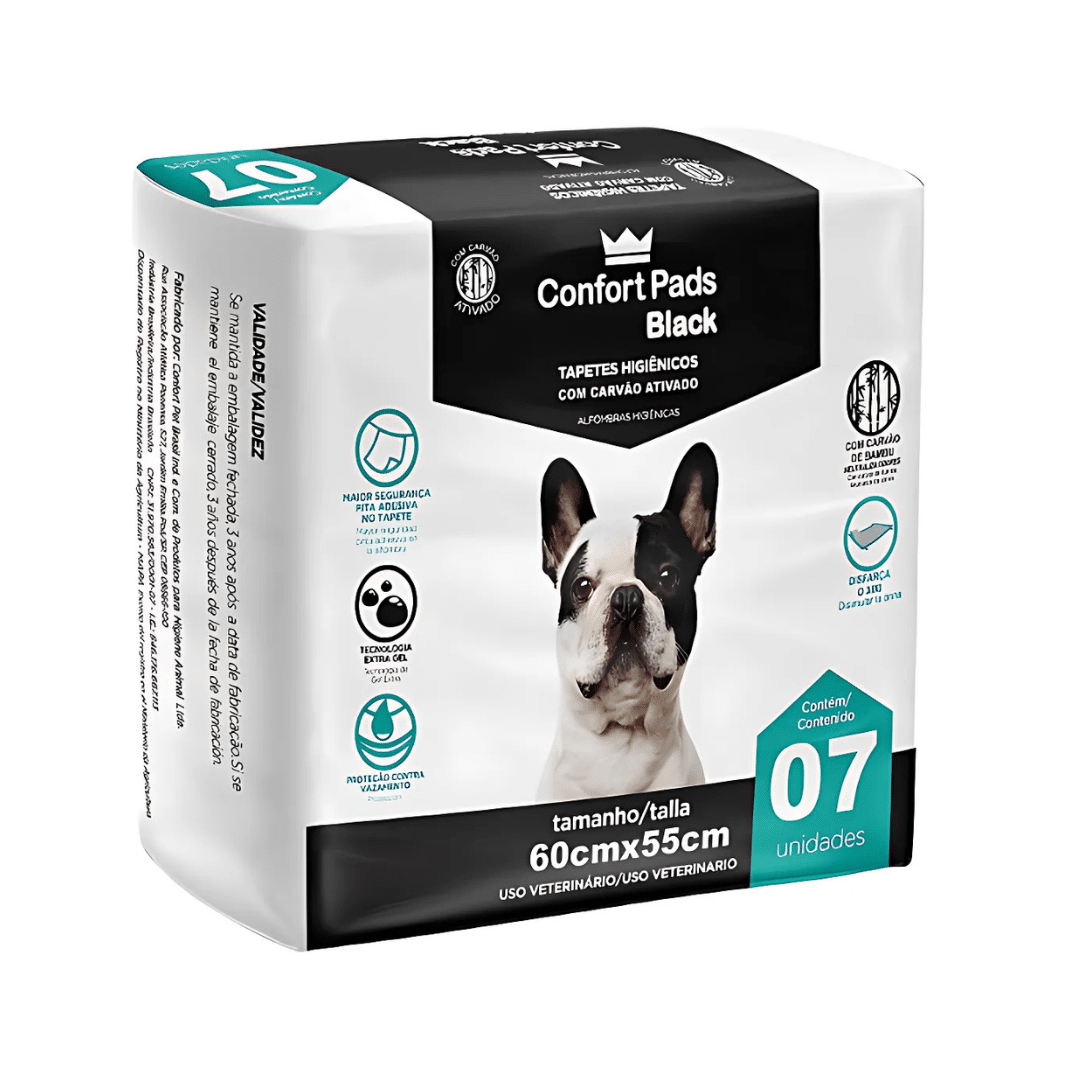 Tapete Higiênico Confort Pads Black (60cm x 55cm - 30 unidades) - Imagem 2