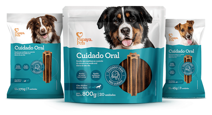 Snack Papaya Pets Cuidado Oral Porte Pequeno (45g) - Imagem 3