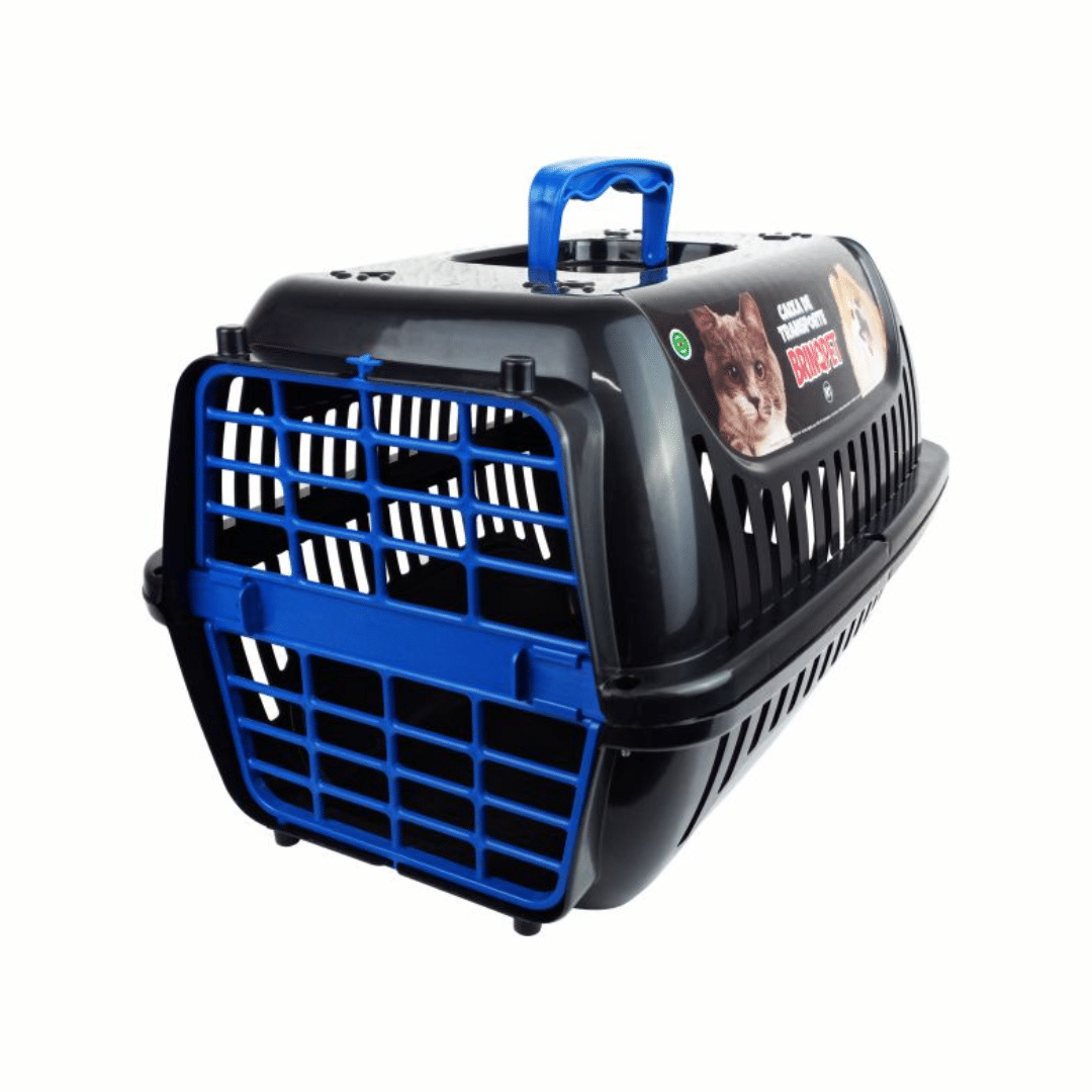 Caixa de Transporte Nº2 Azul/Preto (42cm x 30cm x 28cm)