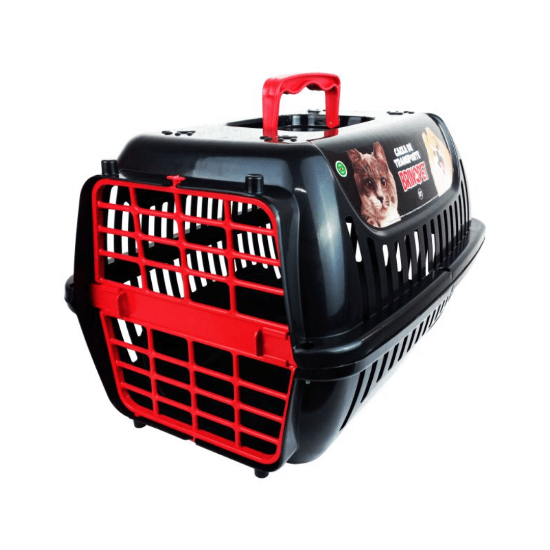 Caixa de Transporte Nº2 Vermelho/Preto (42cm x 30cm x 28cm)