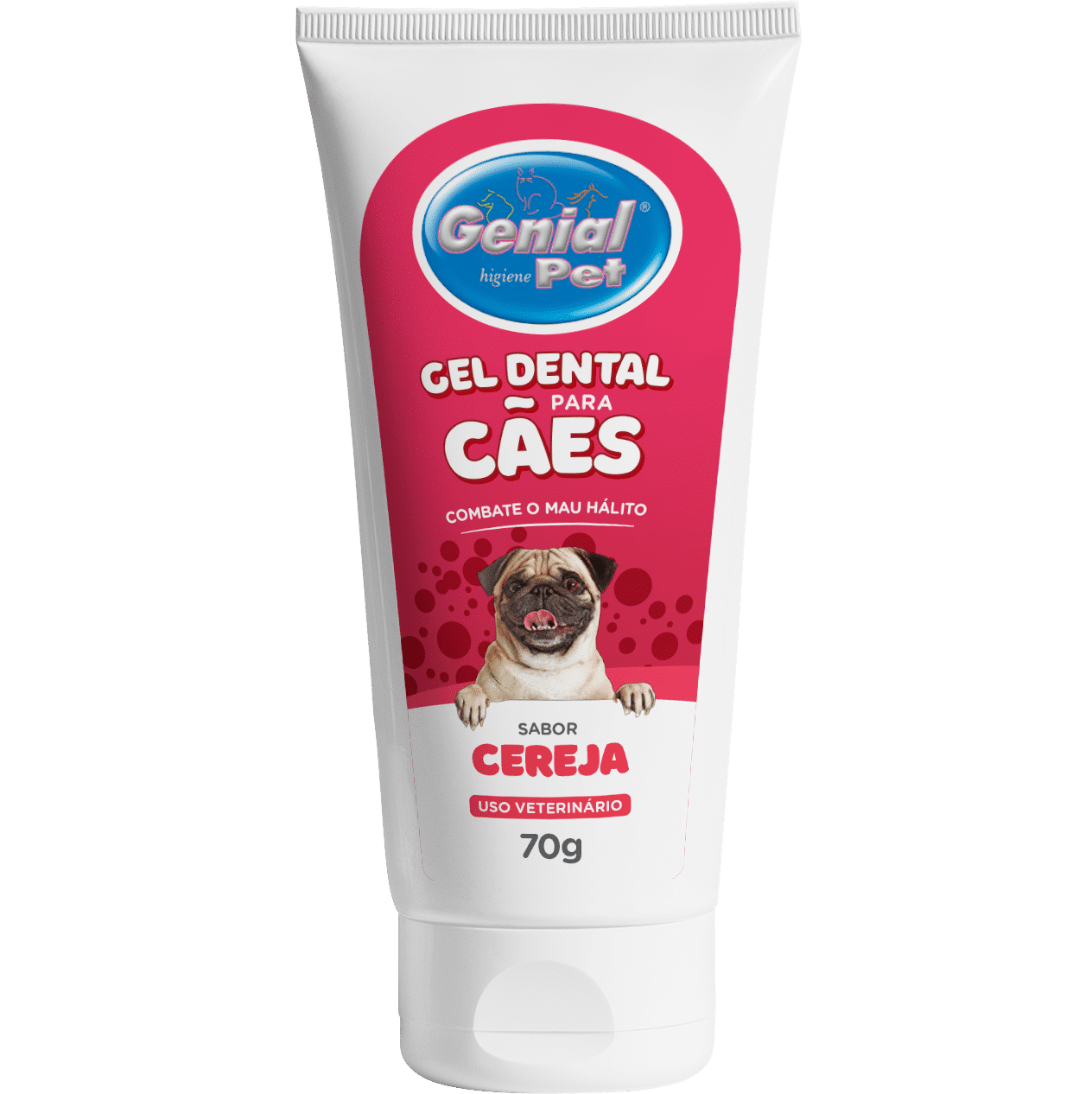 Gel Dental para Cães Cereja Genial Pet (70g)
