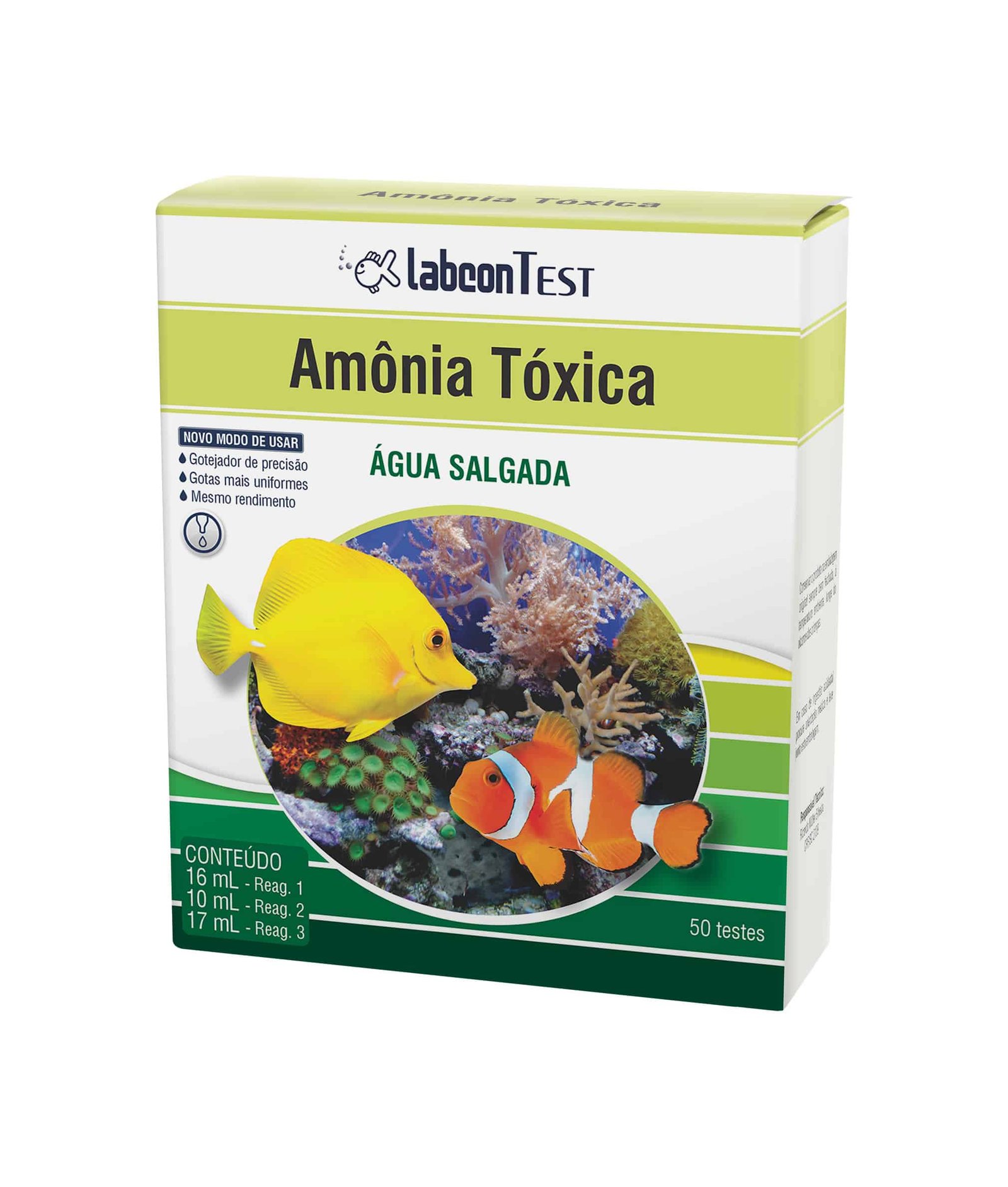 ALcon Labcon Test Amônia Tóxica Água Salgada (50 testes) - Imagem 2